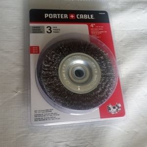 Porter Cable  4" Wire Wheel Brush 3-Pack  PC497203PK NEW SEALED